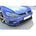 Накладка сплиттер на передний бампер Вар2 на Volkswagen Golf VII R рестайл